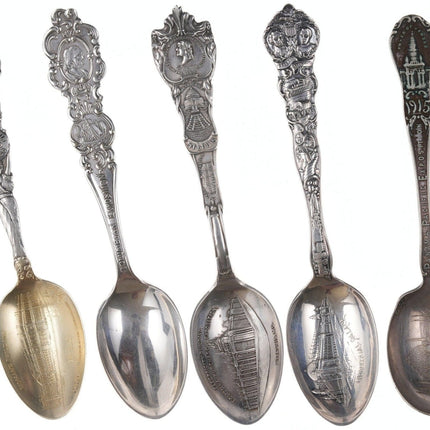 Antique Exposition Spoon collection 1893, 1904, 1915