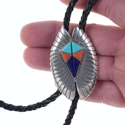 Vintage Native American Sterling cobblestone bolo tie