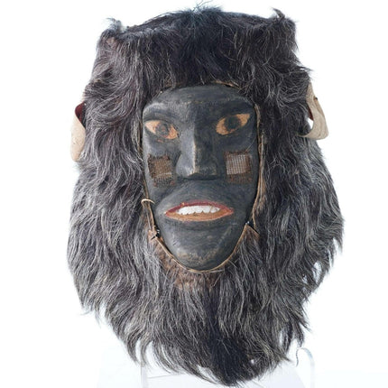 Vintage Mexican Holy Week Ceremonies fur covered mask