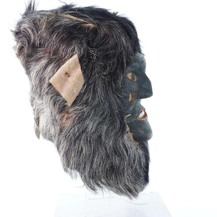 Vintage Mexican Holy Week Ceremonies fur covered mask