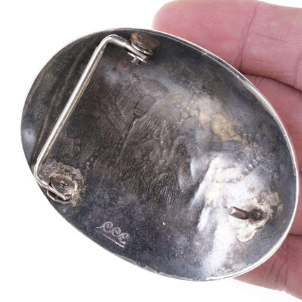 Fibbia della cintura Kokopelli vintage Hopi in argento sterling