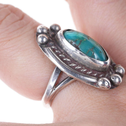 Vintage Native American sterling with turquoise ring