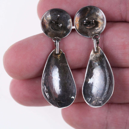 Vintage Navajo Sterling and Denim Lapis earrings