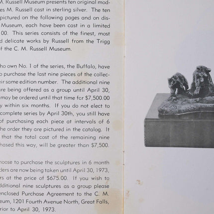 Charles M. Russell，Trigg 纯银美洲原住民“印第安”雕塑限量版 #35/100