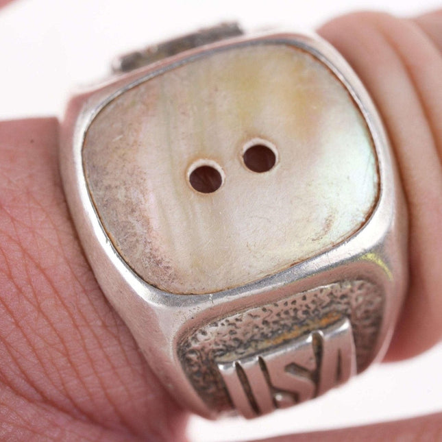 尺寸 9.5 二战时期美国纯银戒指
