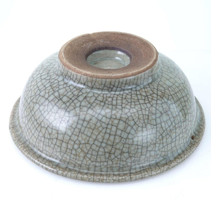 Qing Dynasty Chinese Celadon Crackle Glazed Bowl