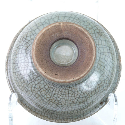 Qing-Dynastie Chinesische Celadon Crackle glasierte Schale