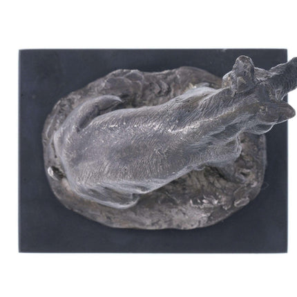 Charles M. Russell, Trigg Sau-Schwein-Skulptur aus massivem Sterlingsilber, limitierte Auflage Nr. 35/100
