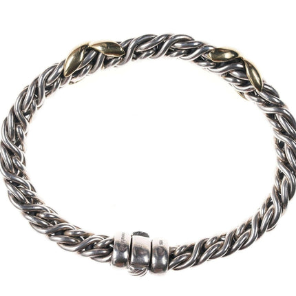 David Yurman Sterling/18k Lyrica Heavy woven bracelet