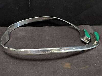Vintage mexikanischer Silber Malachit Klemm-Halsband