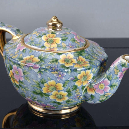 Vintage James Sadler Chintz Petite Fleur Miniature Teapot
