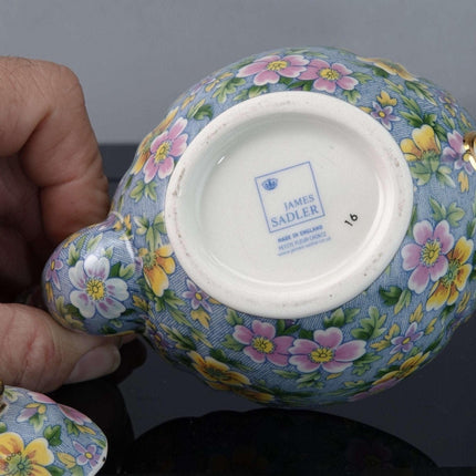 Vintage James Sadler Chintz Petite Fleur Miniatur Teekanne