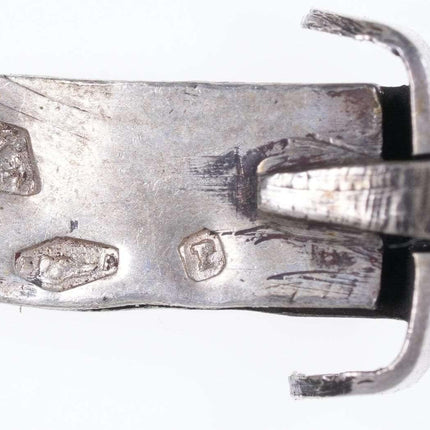 Um 1900 österreichisches Silber/Amethyst/Birne/Halskette und Schraubverschluss-Ohrring-Set
