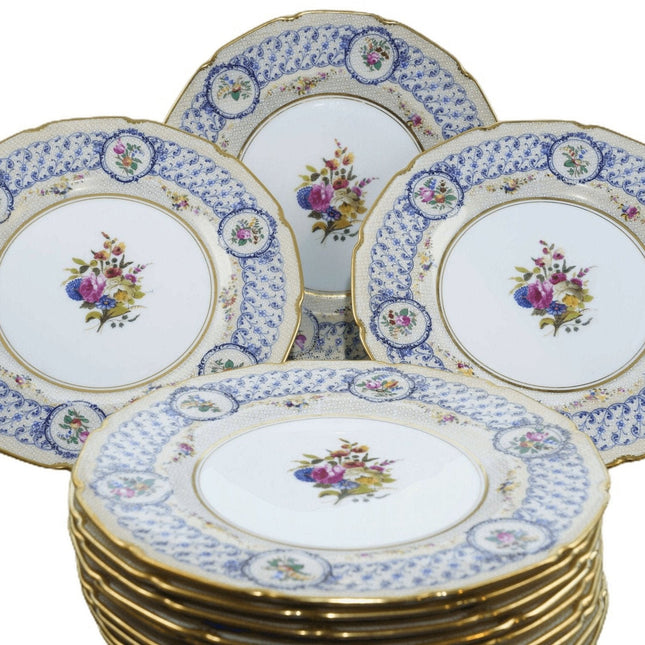 Royal Doulton Hand Painted Dinner Plate Set (12)