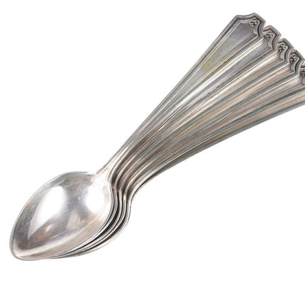 6 c1920 sterling demitasse spoons