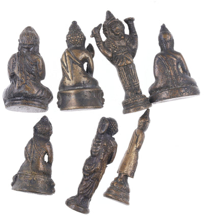 Antique Bronze Buddha Opium weight set