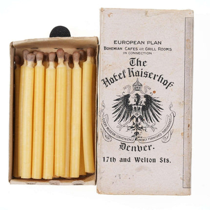 c1910 Hotel Kaiserhof Denver Colorado Roche candle matches