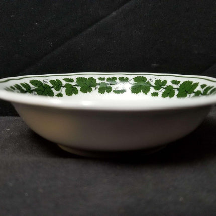 Meissen Full Green Vine Rimmed Fruit Bowl 4 7/8" wide x 1 5/16" tall (multiple a