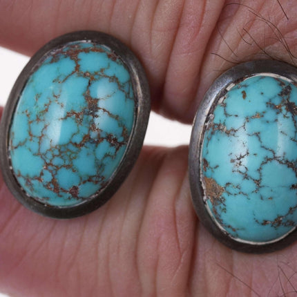 Vintage High Grade turquoise Native American Sterling cufflinks