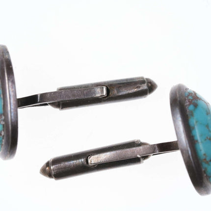 Vintage High Grade turquoise Native American Sterling cufflinks