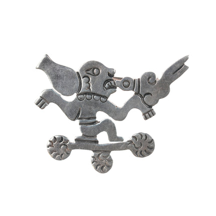 William Spratling sterling Aztec style pin