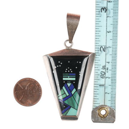 Jim Harrison Navajo Micro inlay sterling pendant