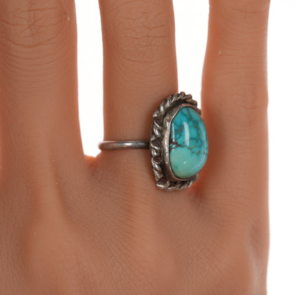 sz6.75 Vintage Navajo high grade turquoise silver ring