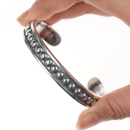 6 5/8" James Avery beaded cuff bracelet in sterling