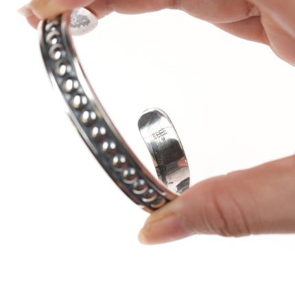 6 5/8" James Avery beaded cuff bracelet in sterling