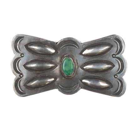 30's-40's Navajo Silver and turquoise bowtie belt buckle
