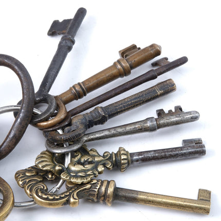 Antique Key Collection Various Sizes 19th century