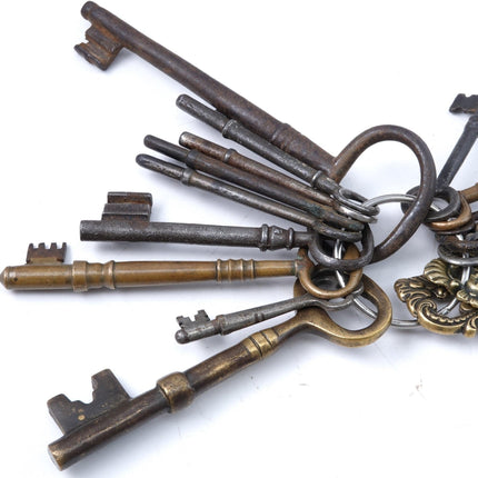 Antique Key Collection Various Sizes 19th century