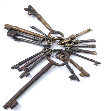 Antique Key Collection Various Sizes 19th century