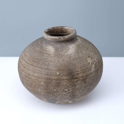 明中国棕色粗陶罐