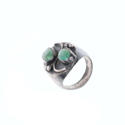 sz9 c1950's Navajo Sterling and turquoise ring