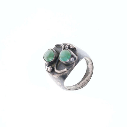 sz9 c1950's Navajo Sterling and turquoise ring
