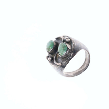 sz9 c1950's Navajo Sterling and turquoise ring