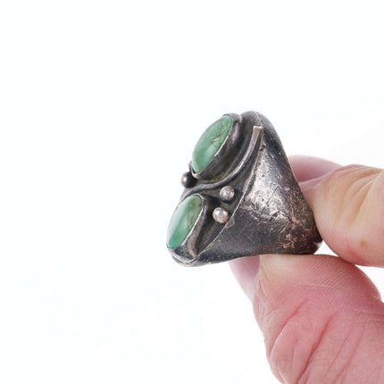 sz9 c1950's Navajo Sterling and turquoise ring