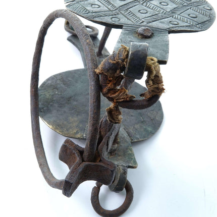 Early African Dogon/ Taureg brass and iron horse ring bit