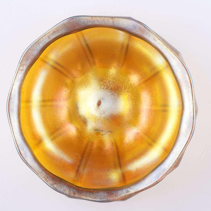 c1910 Quezal Iridescent American Art glass diminutive bowl