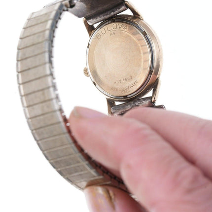 1950's Bulova 23 Jewel Automatic Wristwatch with period native american Sterling