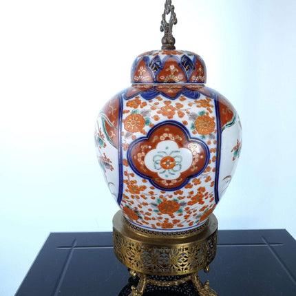 Meiji Period Japanese Imari Urn with 1940's mountings