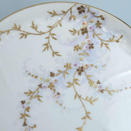 c1900 LS&S Hand Painted Limoges Raised Gold tray