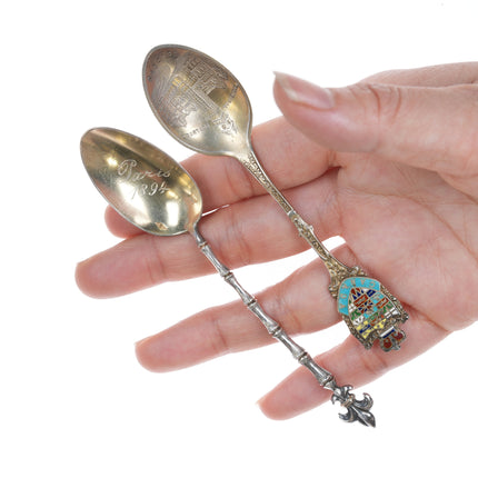 Collection of Antique Stering and 800 silver demitass spoons