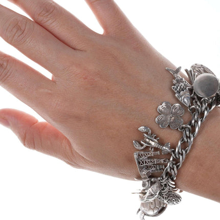 Charm-Armband aus Sterlingsilber im Vintage-Stil mit Südwestmotiv