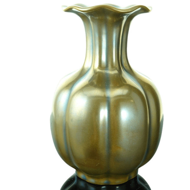 c1930 Zsonlay Hungary Eosin Iridescent vase Art deco period and style