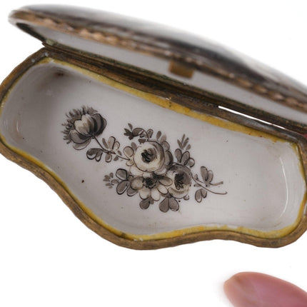 Antique French Porcelain snuff box marked Sceaux 1777