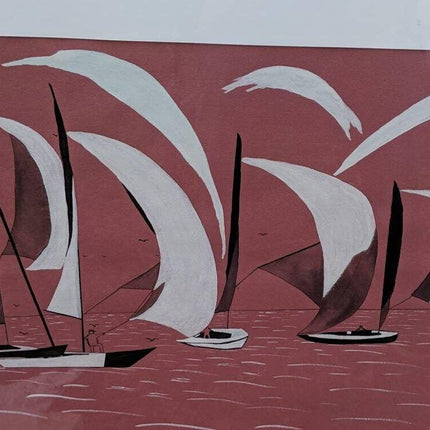 Boating to Windward Aquarell Amy Freeman Lee gelistete Künstlerin San Antonio, Texas (1914-2004)