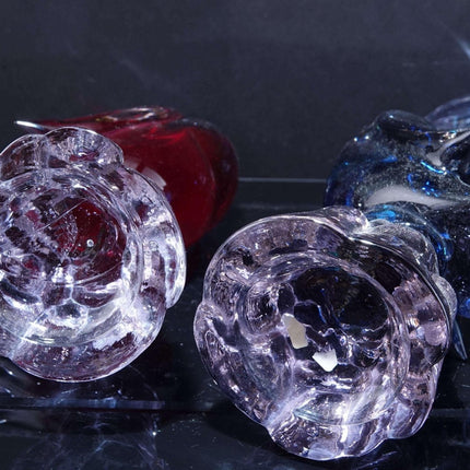 Italienische Enten aus Muranoglas aus der Mitte des Jahrhunderts, sonnenfarbener Amethyst