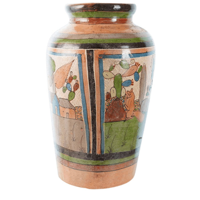 Riesige Tlaquepaque-Vase von 1943, Souvenir von Santa Fe, New Mexico